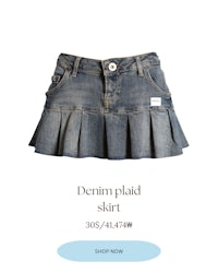 denim pleated skirt