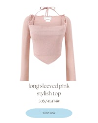 long sleeved pink style top